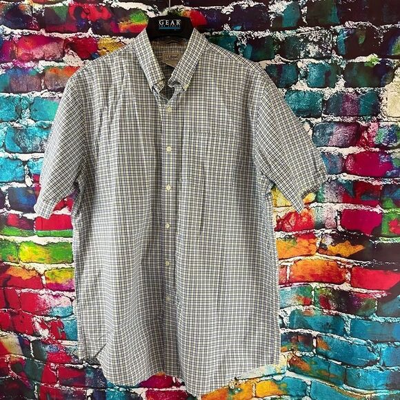 L.L. Bean Wrinkle Resistant Plaid/ Check  Print Button Down Shirt size Large Reg - Picture 1 of 5